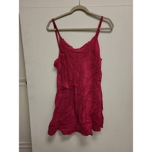 Partners‎ Mervyns Silk Tank Top Womens L Large Pink Sleeveless China Camisole